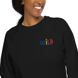 WILD Unisex organic raglan sweatshirt